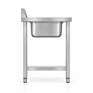 Borrelli stainless steel single bowl sink 1200mm with left-hand drainer - right-side view