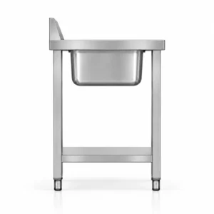 Borrelli SSS-TB-1800 1800mm stainless steel double bowl sink bench with twin drainers – right-side view