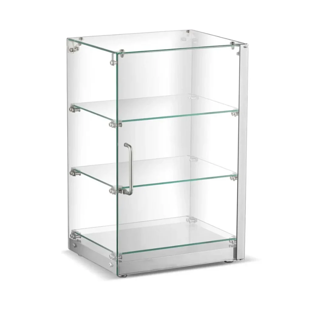 Borrelli Countertop 60L Square Glass Ambient Display - angled view
