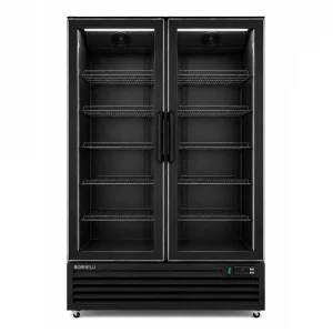 Commercial Upright Bar Fridge With 2 Hinged Glass Doors 758L - front view