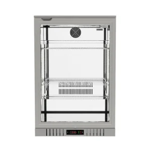 Commercial Deluxe Stainless Steel Bar Fridge With Hinged Door 133L - interior view
