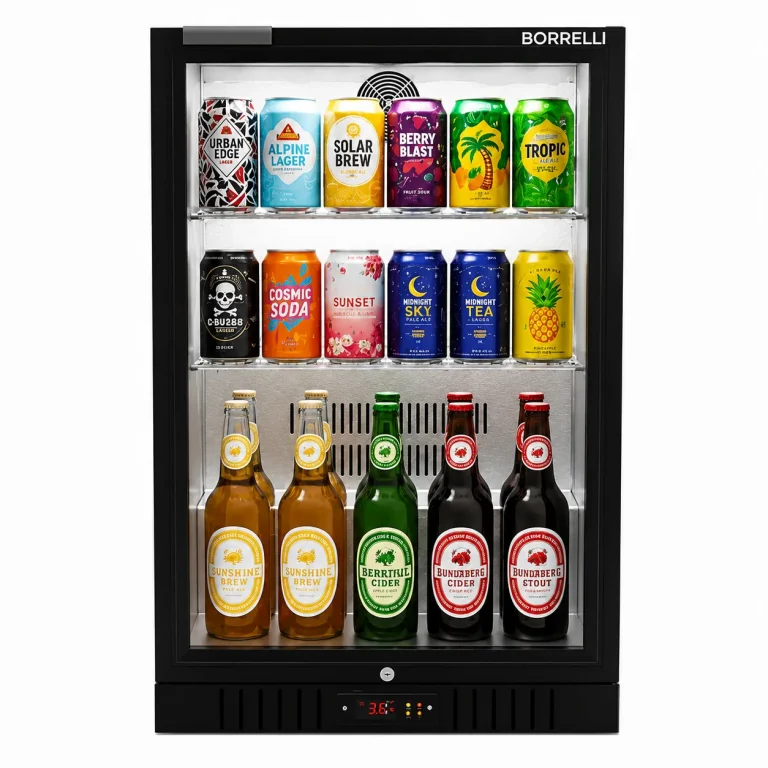 Commercial Undercounter Bar Fridge With Hinged Door 121L - front view