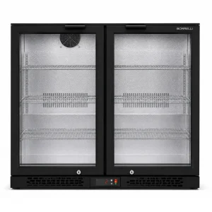 Commercial Bar Fridge With 2 Hinged Doors 207L - angled view