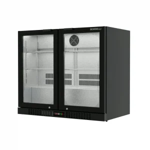 Commercial Undercounter Bar Fridge With 2 Hinged Doors 188L - interior view