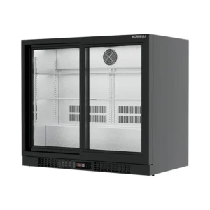 Commercial Undercounter Bar Fridge With 2 Sliding Doors 188L - interior view