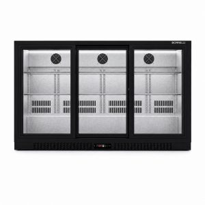 Commercial Bar Fridge With 3 Sliding Doors 324L - interior view