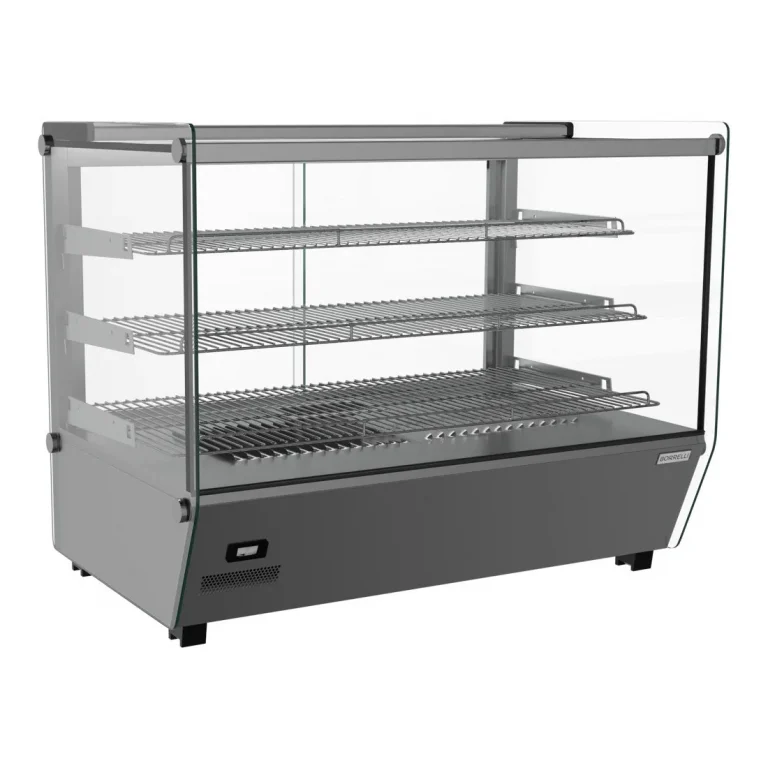Borrelli 160Ltr Commercial Heated Countertop Display Merchandiser with Straight Glass