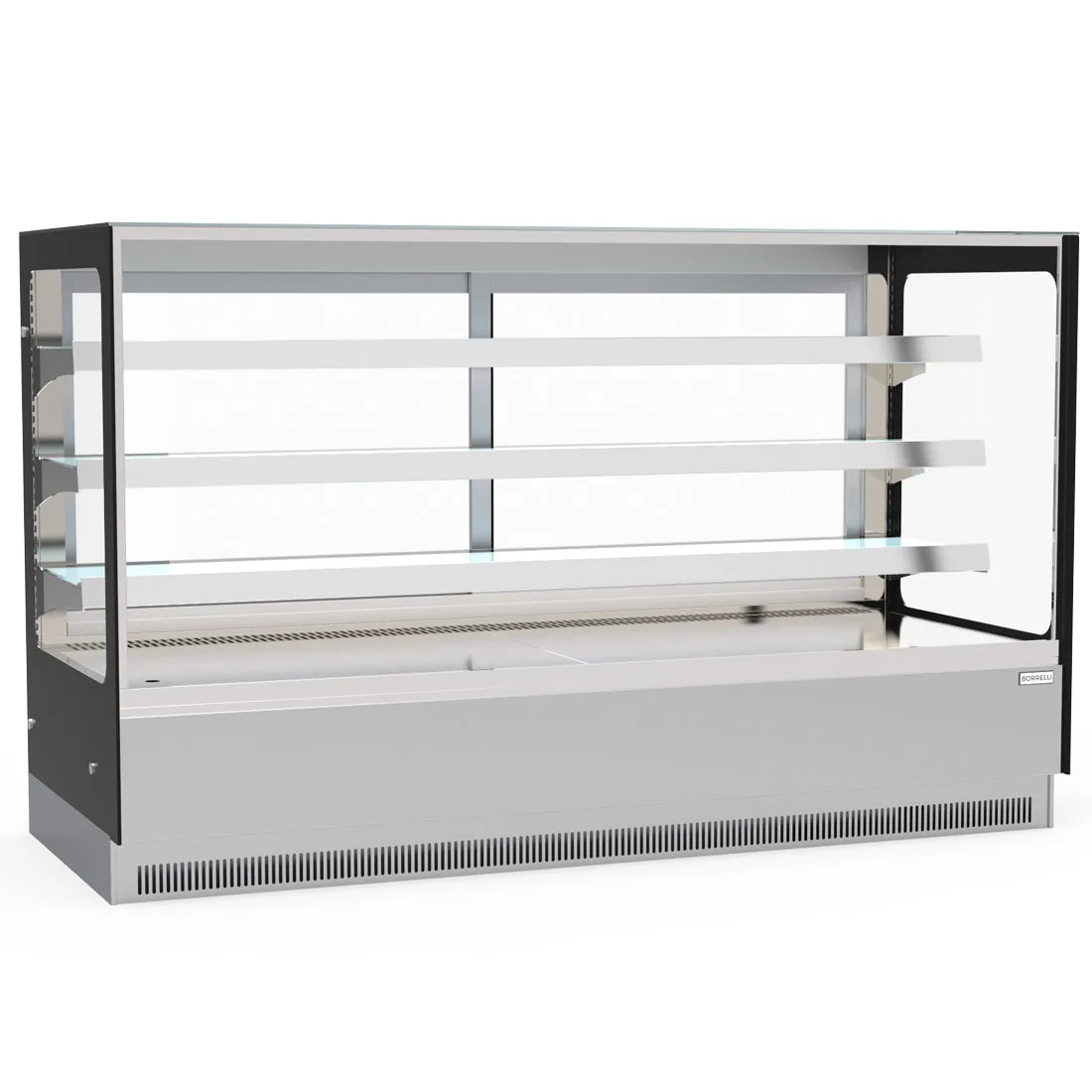 Borrelli 815Ltr Floor Standing Heated Food Showcase - Straight Glass