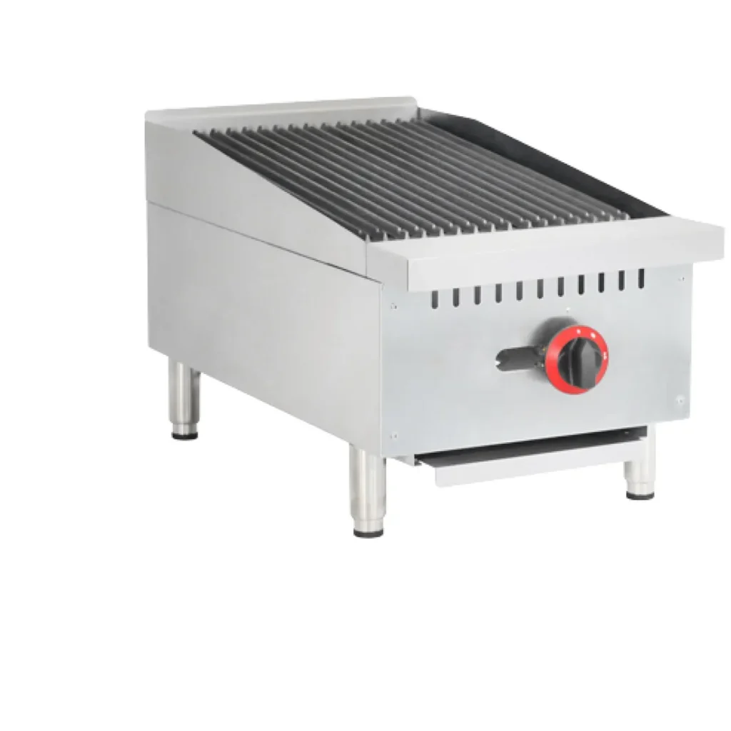 Borrelli Single Burner Gas Countertop Chargrill Char Broiler 300mm Wide 1 x 7.5Kw
