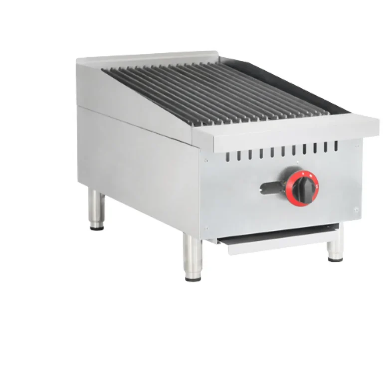 Borrelli Single Burner Gas Countertop Chargrill Char Broiler 300mm Wide 1 x 7.5Kw
