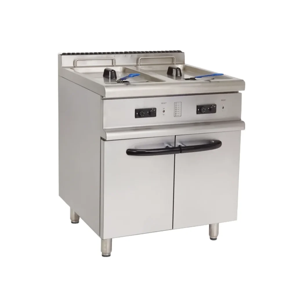 Borrelli Twin Basket Twin Tank Free Standing Gas Fryer 6 Burner - 2 x 20Ltr