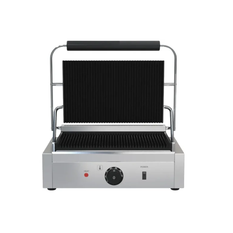 Borrelli Large Contact Panini Grill with Ribbed Top &  Bottom