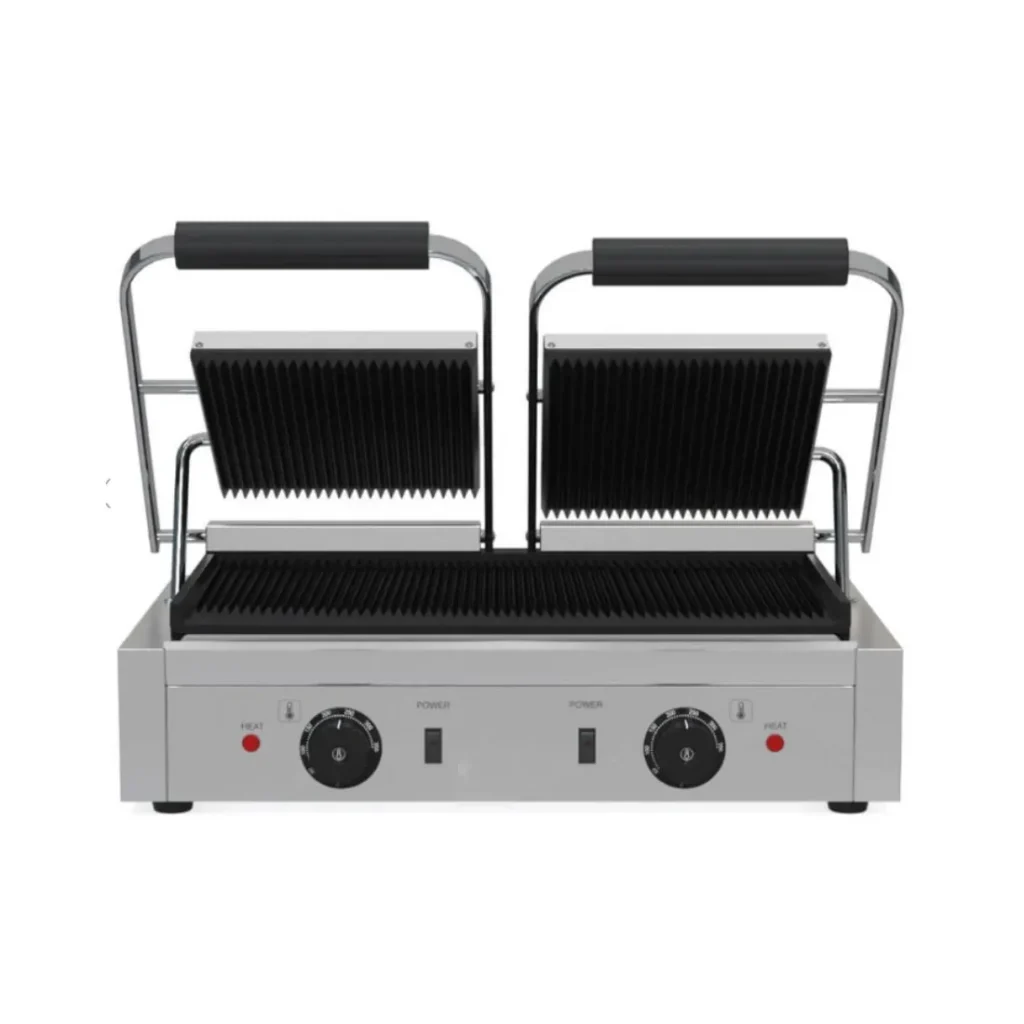 Borrelli Twin Contact Grill with Ribbed Top and Ribbed Bottom