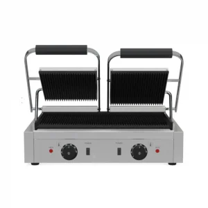 Borrelli Twin Contact Grill with Ribbed Top and Ribbed Bottom