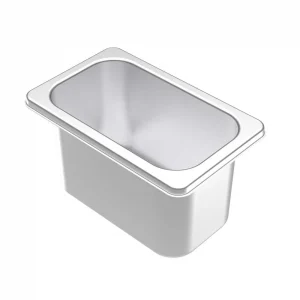 Gastronorm Pan 1/9 100mm Deep - angled view