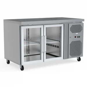 Commercial Counter Fridge With 2 Glass Doors 260L - image 2