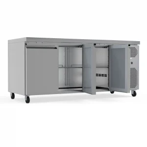 Commercial Counter Fridge With 3 Stainless Steel Doors 403L - image 3