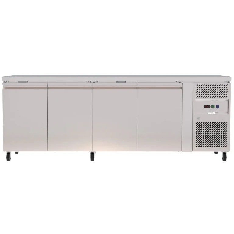 Commercial Counter Fridge With 4 Stainless Steel Doors 545L