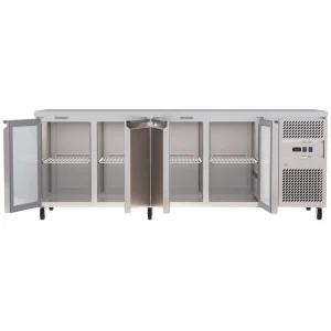 Commercial Counter Fridge With 4 Stainless Steel Doors 545L - image 3