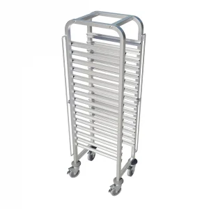 Borrelli Stainless Steel 15-Tier Baking Trolley - angled view