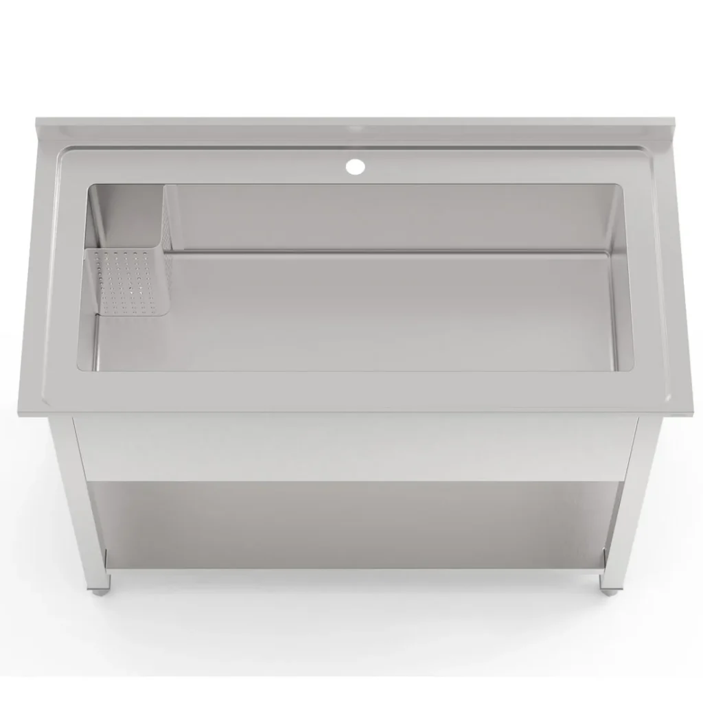 Borrelli Stainless Steel Pot Wash Sink 1200mm - Single Bowl