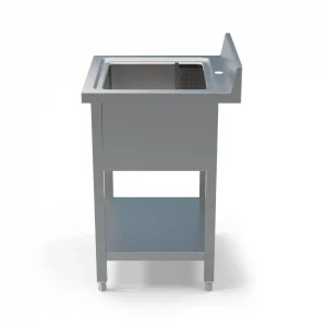 Borrelli Stainless Steel Pot Wash Sink 600mm - side view