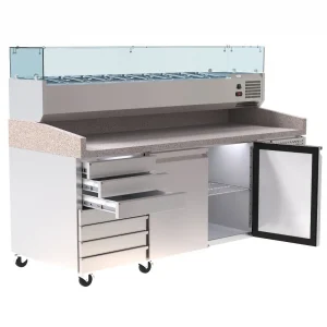 Borrelli Granite Prep Fridge 428L with VRX Servery - PZ2610 Bundle - image 3