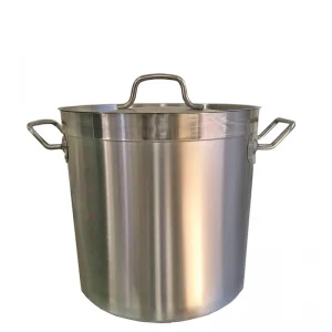 Borrelli Stock Pot 36ltr - Stainless Steel with Lid