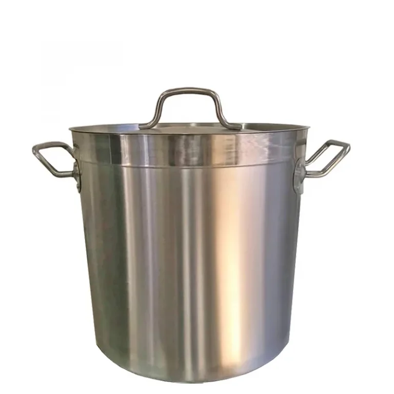 Borrelli Stock Pot 36ltr - Stainless Steel with Lid