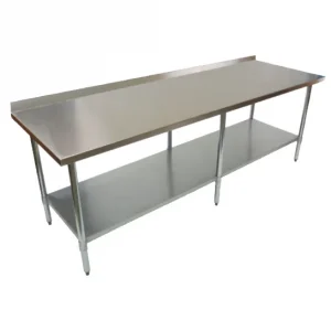 Borrelli Commercial Stainless Steel Wall Bench 2100mm: 201 Food Grade Stainless Steel Bench