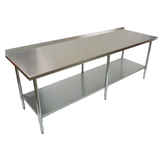 Borrelli Commercial Stainless Steel Wall Bench 2100mm: 201 Food Grade Stainless Steel Bench