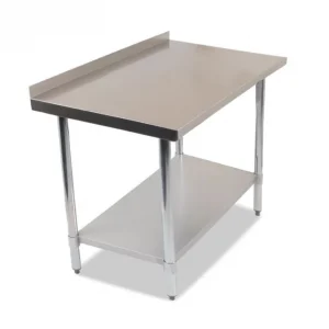 Borrelli  Commercial Stainless Steel Wall Bench 1200mm: 430 Food Grade Stainless Steel Bench