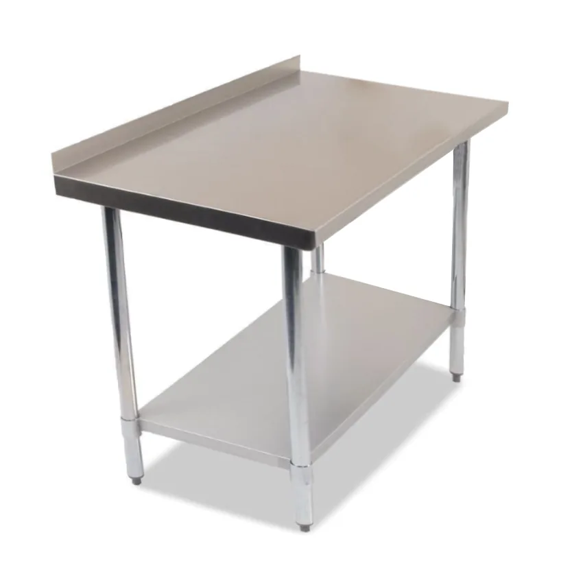 Borrelli Commercial Stainless Steel Wall Bench 1200mm: 430 Food Grade Stainless Steel Bench