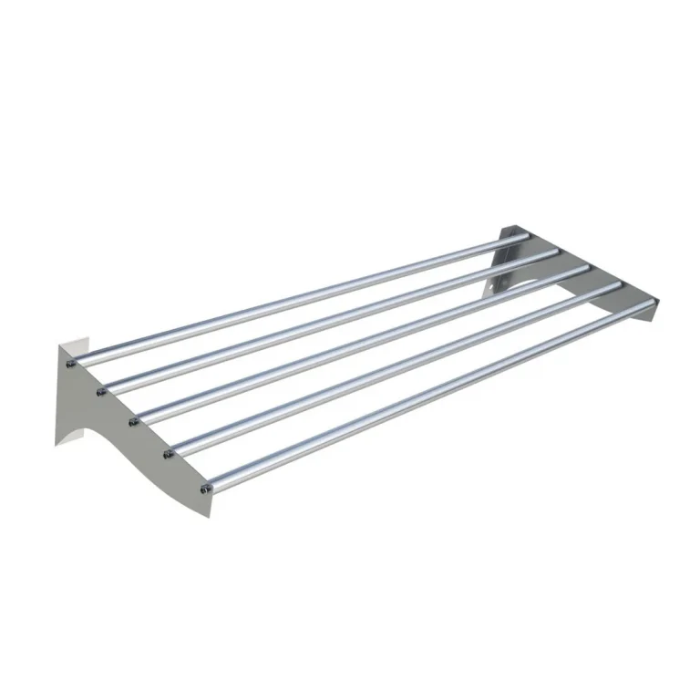 Borrelli 1500mm Tube Wall Shelf: Maximizing Kitchen Efficiency - angled view