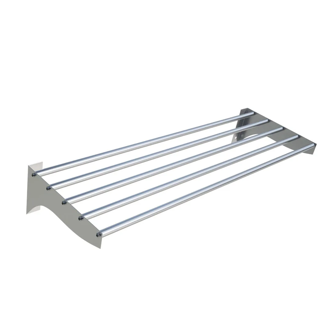 Borrelli 1500mm Tube Wall Shelf: Maximizing Kitchen Efficiency - angled view