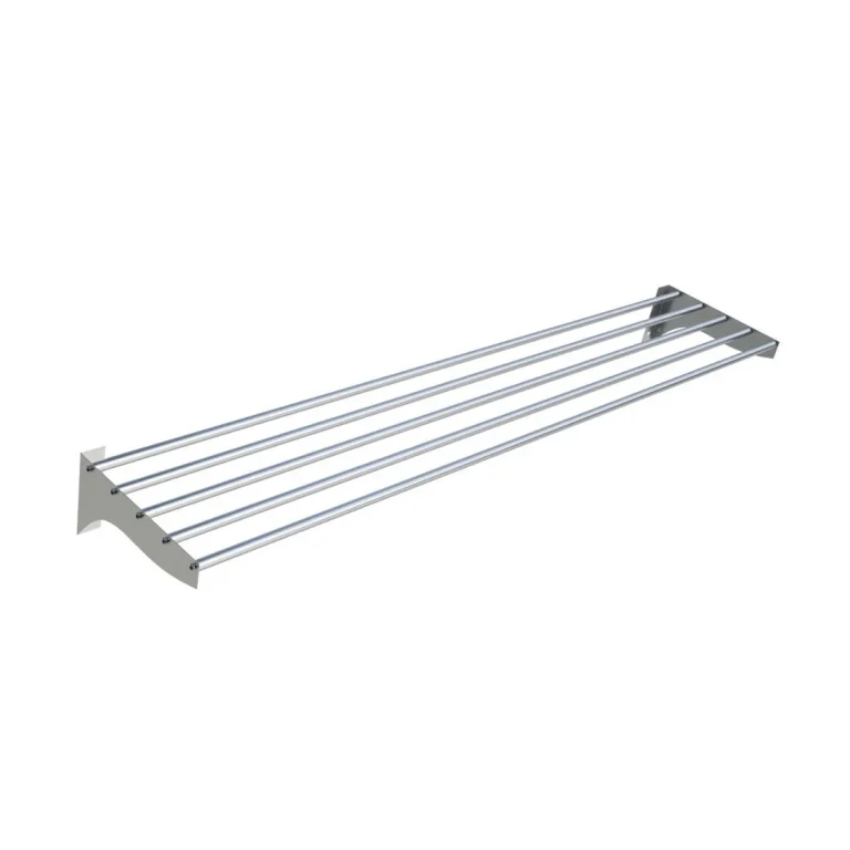 Borrelli 2100mm Tube Wall Shelf: Maximizing Kitchen Space with Style - angled view