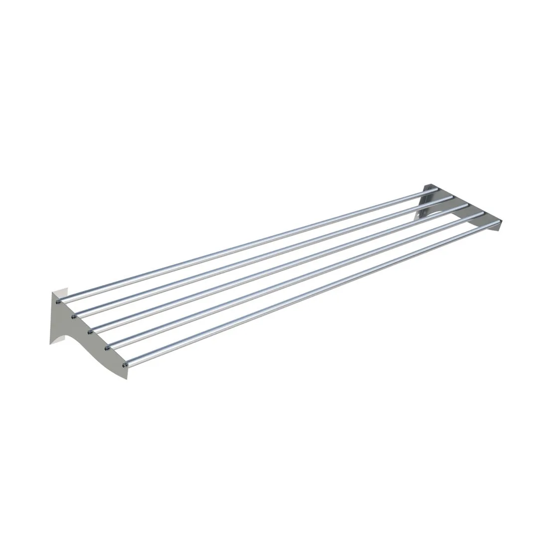 Borrelli 2100mm Tube Wall Shelf: Maximizing Kitchen Space with Style - angled view