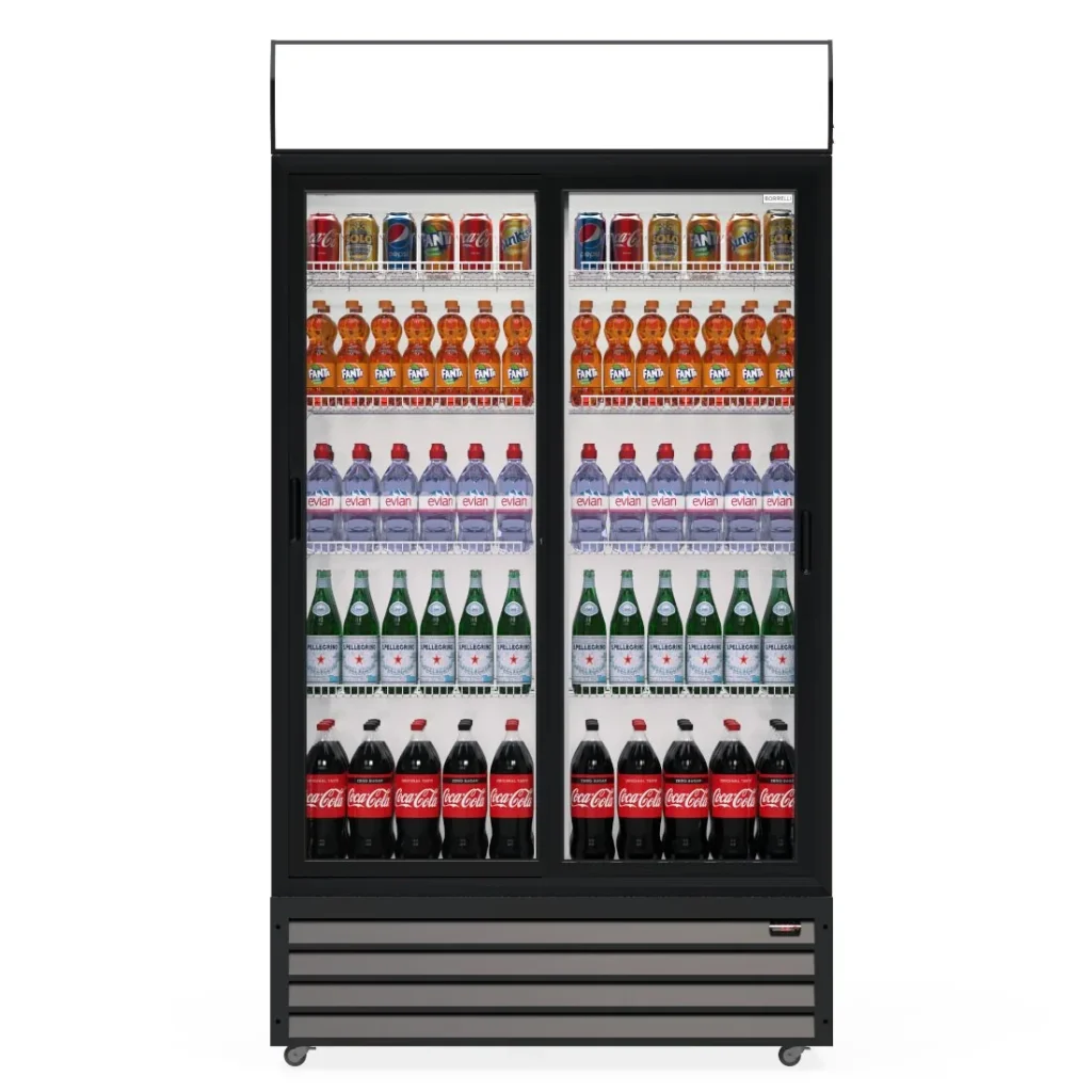 Commercial Display Fridge With 2 Sliding Glass Doors 879L