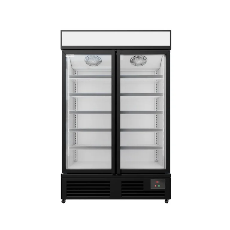 Commercial Upright Display Freezer With 2 Hinged Doors 1012L