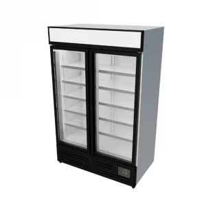Commercial Upright Display Freezer With 2 Hinged Doors 1012L - image 3