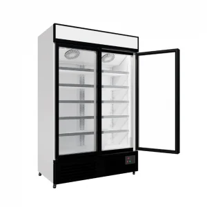 Commercial Upright Display Freezer With 2 Hinged Doors 1012L - image 4