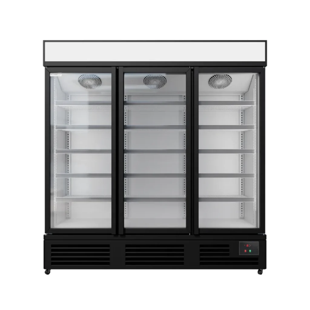 Commercial Upright Display Freezer With 3 Hinged Doors 1560L