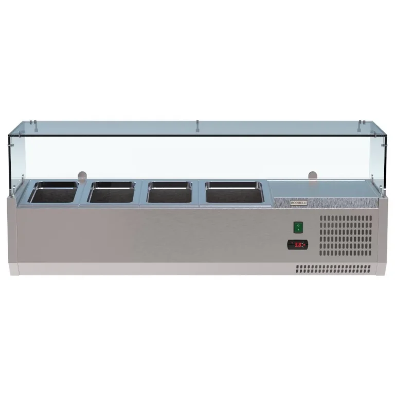 Borrelli VRX Servery 1200mm - Counter Top Prep Fridge with Glass Top