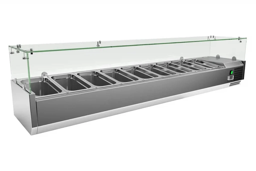 Borrelli VRX Servery 2000mm - Counter Top Prep Fridge with Glass Top