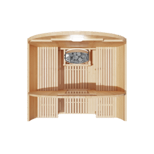 KOVE Outdoor Barrel Sauna – 1–2 Person Garden Sauna with 4.5kW Harvia Electric Heater