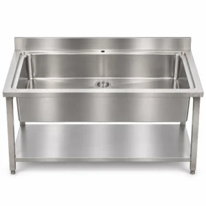 Borrelli PWS-SB-1400 single-bowl pot wash sink — front view