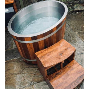 KOVE Oval Cedar Ice Bath – Reclined Cold Plunge