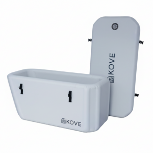 Two Kove inflatable products on a white background