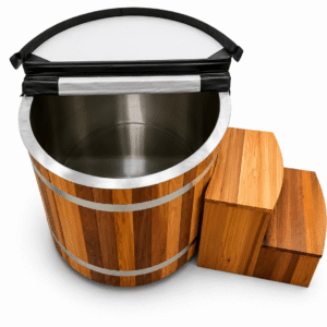 KOVE Oval Cedar Ice Bath – Reclined Cold Plunge