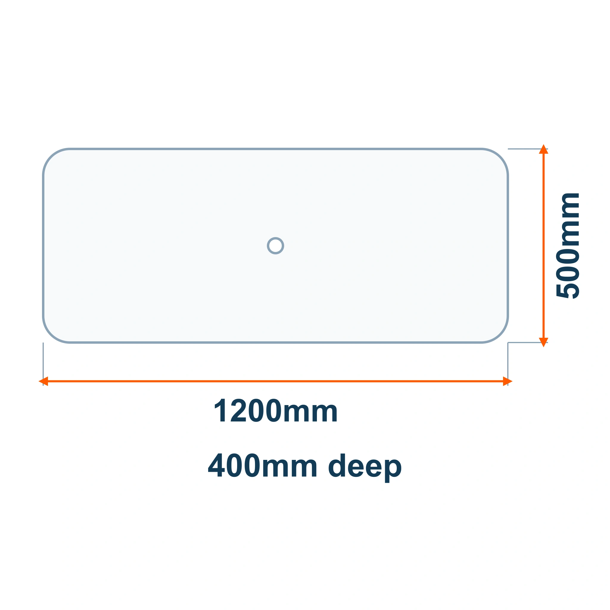 Borrelli Stainless Steel Pot Wash Sink 1400mm - Single Bowl 4 dimension drawing
